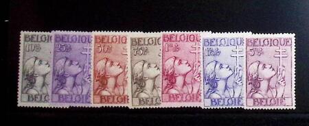 1933 Tuberculosis Society, complete set of seven values,