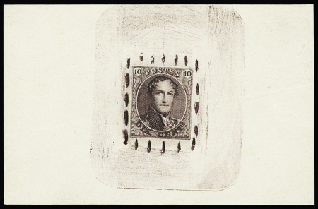 1863 Medallion 10c brown, 1882 reprint with guilloches,