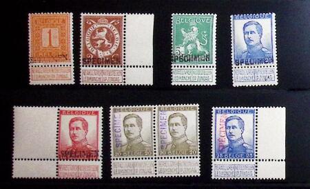 1912 Definitives, 1c, 2c, 5c, 10c, 25c(2) and 20c