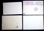 1930-31, Four Zeppelin cards showing a range of pmks,