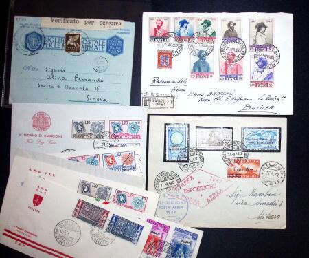 1930-80, Lot of ca200 covers and cards, mostly commercial