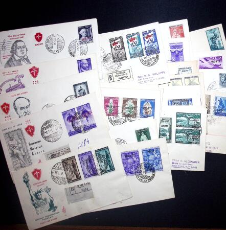 1930-80, Lot of ca200 covers and cards, mostly commercial