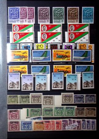 1960-62 Collection of Katanga and South Kasai, showing