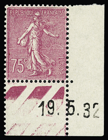 N° 202a 75c. lilas-rose, avec bdf daté du 19. 6.