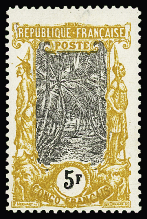 N° 41 5F jaune-orange et noir, **, très frais, TB, R. Signé Calves