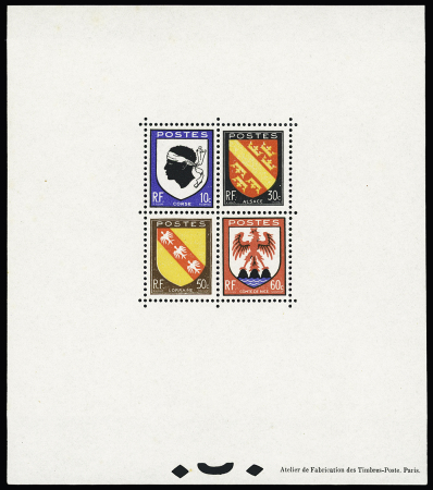 N° 758 à 758, Armoiries : Corse, Alsace, Lorraine,
