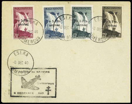 N° 236 à 239 Série Spitfire obl. Eseka 08.12.40