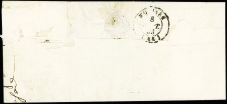 N°9, 10c bistre-jaune OBL PC 468 + cursive "85