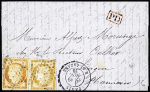 N°36 + 38 OBL étoile 2 + CAD "Paris R. St Lazare"