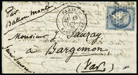 N°37 OBL   étoile 2 + CAD "Paris R. St Lazare" (19