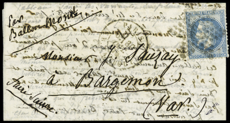 N°29 OBL   étoile 22 + CAD "Paris R. Taitbout" (30