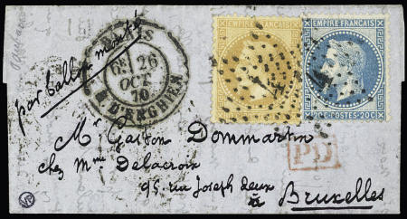 N°28 +   29 OBL étoile 4 + CAD "Paris R. d'Enghien"