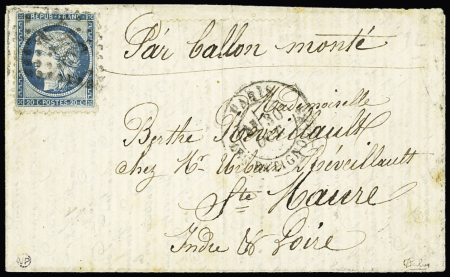 N°37 OBL   GC 347 + CAD "Paris les Batignolles" (30