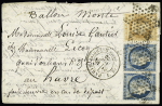 N°28A +   37 en paire OBL étoile 7 + CAD "Paris