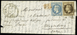 N°29B + 30 OBL étoile 21 + CAD "Paris R. St Antoine"