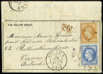 N°29 + 31 OBL étoile 2 + CAD "Paris R. St