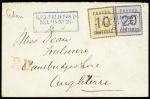 Alsace-Lorraine n°4+5 OBL CAD rect bleu "K.PR.