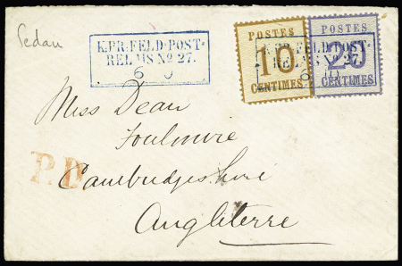 Alsace-Lorraine   n°4+5 OBL CAD rect bleu "K.PR.