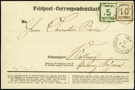 Alsace-Lorraine   n°4+5 OBL CAD allemand "Reichshoffen"