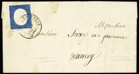 AIX LES BAINS càd sarde 16.10.1854 sur n° 8 sur lettre