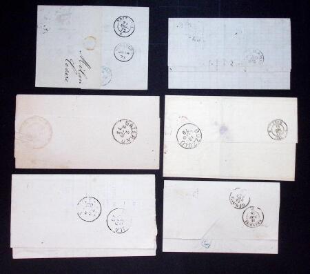 1855-80, Lot of ten classic covers including two Papal