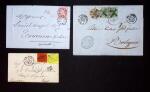 1855-80, Lot of ten classic covers including two Papal