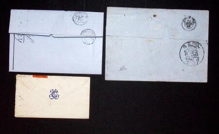 1855-80, Lot of ten classic covers including two Papal