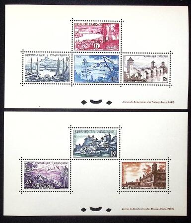 N° 1036 à 1042, Série touristique 1952, TTB, RR,