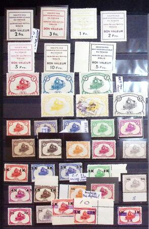 1940-70 PARCEL STAMPS "Vicicongo" & "BCK" railway stamps,