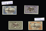 N° 105c 1c s. 2c variété surcharge renversée, **,