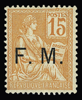 N° 1 15c. orange, neuf sans charnière. TB.
