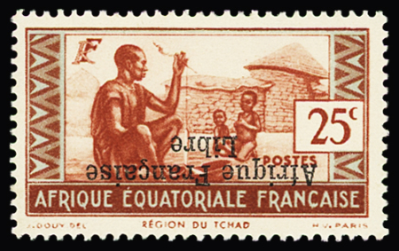 N° 163 25c rouge-brique et gris-bleu, variété surcharge