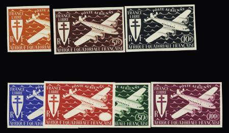 Poste aérienne n° 22 à 28 non dentelés, **, TB,