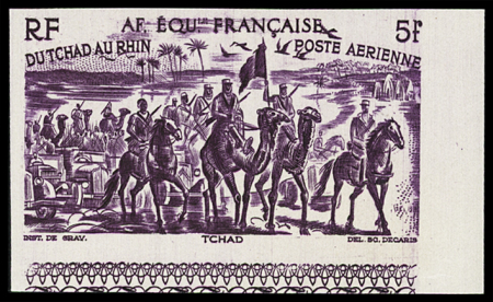 Poste aérienne n° 44 à 49 Série Tchad au Rhin non