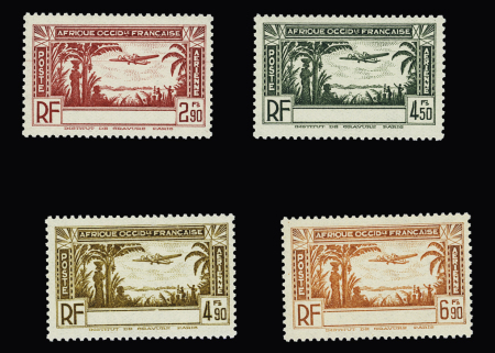 Poste aérienne n° 2a, 3a, 4a, 5a, variété sans