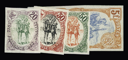 N° 43, 46, 48, 52, les 4 non dentelés, **, très