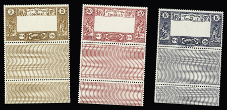N° 167a, 168a, 169a, les 3 valeurs variété centre