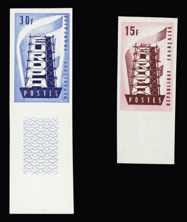 N°1076/77 Europa, non dentelé avec bdf, TB