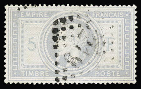 N°33 5f violet-gris obl. GC 3219 de Rouen (Seine