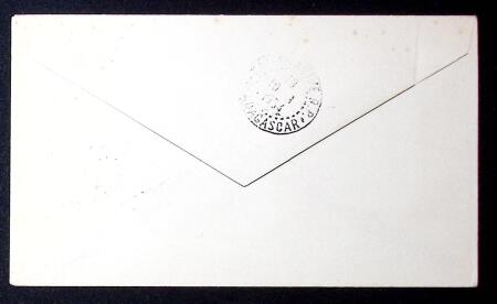 Madagascar n°316 OBL CAD "S. Paul et Amsterdam Madagascar depend australes" (31 dec 1953 - Saint Marcouf) sur env. illustrée "Antarctic cover St Paul Amsterdam" de Pierre Cubells. TB. Cote 200€