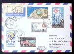 TAAF n°15 + 20 + 21 + PA6 + PA7 (cote timbres 291€) OBL CAD "Archipel de Crozet TAAF" (13.12.1964) sur lettre recommandée. TB