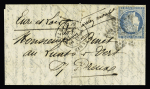 N°37 OBL étoile 8 + CAD "Paris R. d'Antin" (19