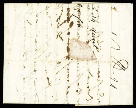 Lettre
avec marque manuscrite "De Monaco" pour Marseille