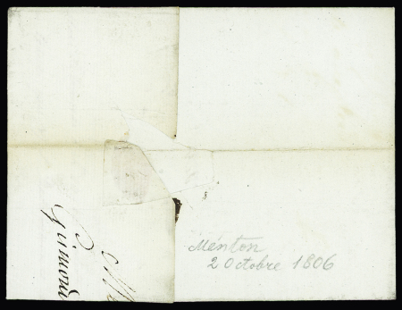 Lettre avec MP "85 Menton" (grand "85") de 28mm pour