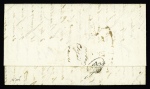 Lettre   avec MP tronquée "Menton" (1822 administration