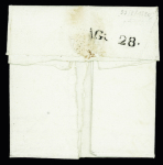 Lettre   avec MP tronquée "Menton" + mention manuscrite