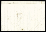 Lettre avec MP tronquée "Menton" + mention manuscrite