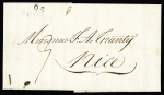 MP   "85 Menton" (31 janvier 1818) sur lettre alors