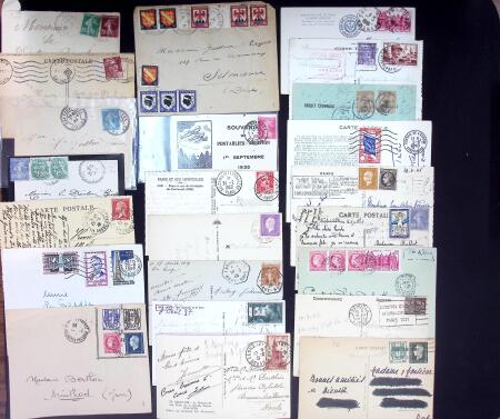 1890-1960 Plus de 9000 lettres semi modernes classées