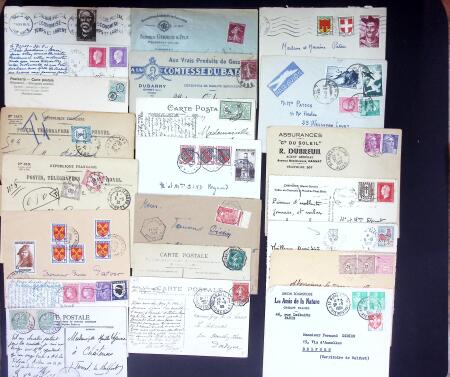 1890-1960 Plus de 9000 lettres semi modernes classées